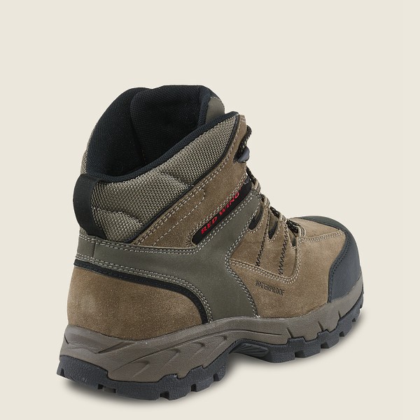 Red Wing Hiking Boots Mens Grey Brown - Truhiker - 6-inch Waterproof Csa Safety Toe - 0872965-AD